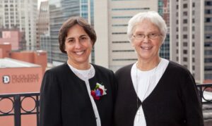 Sister Linda with Sister Therese – one of the "cool nuns" who inspired her vocation.